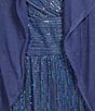 R & M Richards Petite Size Chiffon Metallic 2-Piece Jacket Dress - Image 5