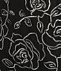 R & M Richards Petite Size Floral Braid Embroidered Soutache Crew Neck Short Sleeve Flounce Hem Midi Dress, Color:Black/Ivory - Image 3