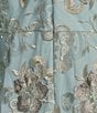 Color:Slate - Image 3 - Petite Size Short Sleeve Crew Neck Embroidered Midi Flounce Dress