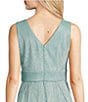 Color:Seafoam - Image 4 - Pleated Metallic V-Neck Sleeveless Gown