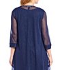 R & M Richards Plus Size Beaded Scoop Neck 3/4 Sleeve Lace 2-Piece ...