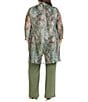 R & M Richards Plus Size 3-Piece Printed Moonlight Metallic Knit Set - Image 2