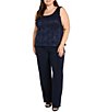 R & M Richards Plus Size 3-Piece Sequin Lace Set - Image 3