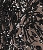 R & M Richards Plus Size Embroidered Sequin Power Mesh Empire Waist Short Flutter Sleeve Gown, Color:Black/Nude - Image 3