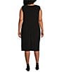 R & M Richards Plus Size Embroidered Soutache Sequin Jacket Dress, Color:Champagne/Black - Image 4