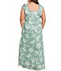 R & M Richards Plus Size Floral Print V-Neck Dress - Image 2