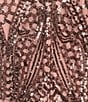 Color:Mauve - Image 3 - Plus Size Flutter Sleeve V-Neck Godet Inset Sequin Gown