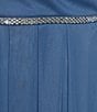 R & M Richards Plus Size Matte Jersey Chiffon V-Neck Caplet Overlay Rhinestone Gown - Image 3