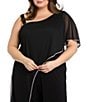 R & M Richards Plus Size Matte Jersey Jumpsuit, Color:Black - Image 3