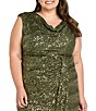 R & M Richards Plus Size Sequin Long Dress - Image 3