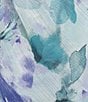R & M Richards Printed Lurex Chiffon Bolero High Low Ruffle Hem Jacket Dress - Image 5
