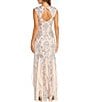 Color:Champagne/Silver - Image 2 - Sweetheart Neck Sleeveless Sequin Detail Maxi Dress