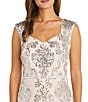 Color:Champagne/Silver - Image 3 - Sweetheart Neck Sleeveless Sequin Detail Maxi Dress
