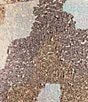 R & M Richards V-Neck Elbow Sleeve Tri Color Sequin A-line Gown, Color:Champagne - Image 3