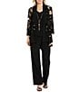 R & M Richards Velvet Jacquard Burnout Pantsuit - Image 1