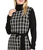 R & M Richards Windowpane Belted Shift Dress - Image 3