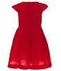 Color:Red - Image 2 - Little Girls 2-6 Tartan Bow Velvet Dress