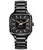 Radio Unisex True Square Automatic Ceramic Bracelet Watch - Image 1