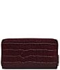 Radley London Dukes Place Large Crocodile Embossed Zip Around Wallet, Color:Dark Cherry - Image 2