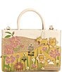 Radley London Spring Blooms Medium Raffia Picture Top Handle Bag - Image 1