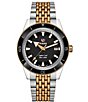 Color:Two Tone - Image 1 - Men's Captain Cook Automatic Two Tone Stainless Steel Bracelet Watch