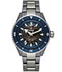 Color:Two Tone - Image 1 - Men's Captain Cook High-Tech Automatic Blue Dial Two Tone Stainless Steel Bracelet Watch