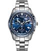 Color:Silver - Image 1 - Men's Hyperchrome Chronograph Blue Dial Bracelet Watch