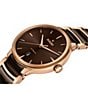 Color:Two Tone - Image 3 - Unisex Brown Dial Centrix Automatic Two Tone Stainless Steel Bracelet Watch