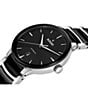 Color:Two Tone - Image 3 - Unisex Centrix Automatic Two Tone Black Stainless Steel Bracelet Watch