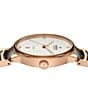 Color:Two Tone - Image 4 - Unisex Centrix Diamonds Automatic Two Tone Copper Stainless Steel Bracelet Analog Watch