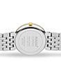 Color:Two Tone - Image 3 - Unisex Florence Classic Diamonds Quartz Analog Black Dial Two-Tone Stainless Steel Bracelet Watch