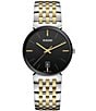Color:Two Tone - Image 1 - Unisex Florence Classic Quartz Analog Two Tone Stainless Steel Bracelet Watch