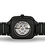 RADO Unisex True Square Automatic Open Heart Ceramic Bracelet Watch, Color:Black/Silver - Image 2