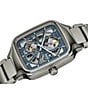 RADO Unisex True Square Automatic Open Heart Ceramic Bracelet Watch, Color:Silver - Image 2