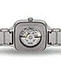 RADO Unisex True Square Automatic Open Heart Ceramic Bracelet Watch, Color:Silver - Image 3