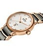 Color:Two Tone - Image 4 - Women's Centrix Diamonds Automatic Two Tone Stainless Steel Silver Dial Bracelet Watch