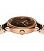 Color:Two Tone - Image 4 - Women's Centrix Diamonds Automatic Brown Two Tone Stainless Steel Bracelet Watch