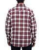 Color:Rust Plaid - Image 2 - Campfire Heavyweight Brushed Flannel Long Sleeve Woven Shirt Jacket