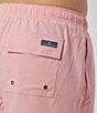 Color:Flamingo Pink - Image 2 - Solid 6#double; Inseam Swim Trunks
