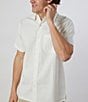 Color:White - Image 1 - The Acadia Short Sleeve Woven Shirt