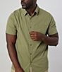 Color:Light Olive - Image 1 - The Acadia Short Sleeve Woven Shirt