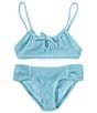 Color:Blue - Image 1 - Big Girls 7-16 Soul Girl Keyhole-Front Top & Matching Hipster Bottom 2-Piece Swimsuit