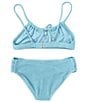 Color:Blue - Image 2 - Big Girls 7-16 Soul Girl Keyhole-Front Top & Matching Hipster Bottom 2-Piece Swimsuit