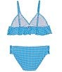 Raisins Big Girls Over The Shoulder Adjustable Strap Gingham Print 2-Piece Swimsuit Set - Image 2