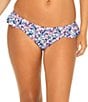 Raisins Corsica Cove Sophia Ruffle Side Low Waist Hipster Swim Bottom, Color:White - Image 1
