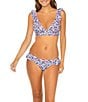 Raisins Corsica Cove Sophia Ruffle Side Low Waist Hipster Swim Bottom, Color:White - Image 3
