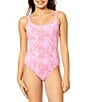 Raisins Cosmic Sunset Texture Scoop Neck One Piece Swimsuit - Image 1