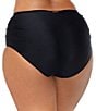 Raisins Curve Plus Size Malo Solids Keiora High Waist Swim Bottom, Color:Black - Image 2