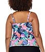 Raisins Curve Plus Size She's Like Summer Aries V-Neck Underwire Tankini Swim Top, Color:White - Image 2