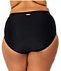 Raisins Curve Plus Size Solid Costa Front Shirring High Waist Swim Bottom - Image 5